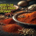 Nombres de especias para cocinar