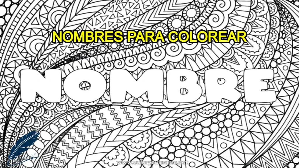 Nombres para colorear imágenes e ideas